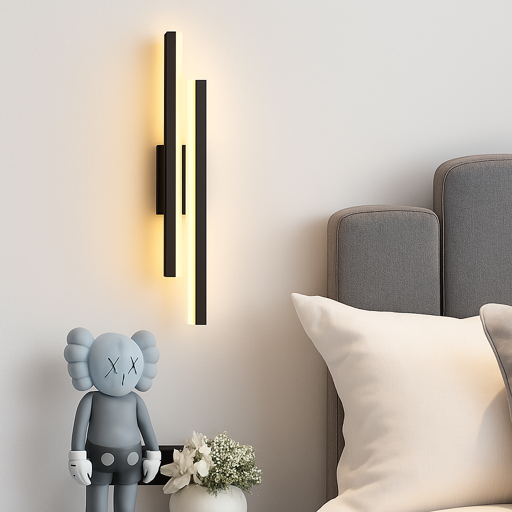 applique murale LED cuivre ligne tuyau acrylique abat-jour éclairage intérieur pour salon couloir luminaire