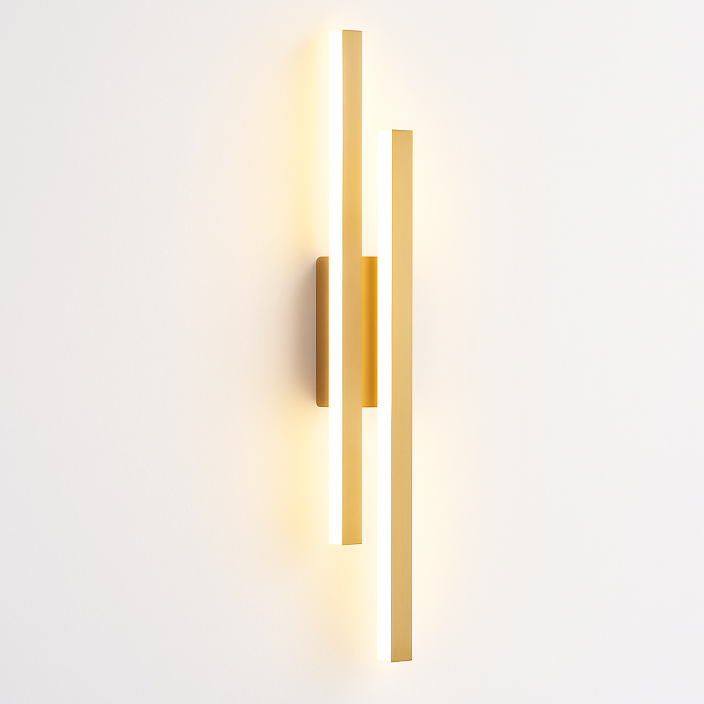 applique murale LED cuivre ligne tuyau acrylique abat-jour éclairage intérieur pour salon couloir luminaire