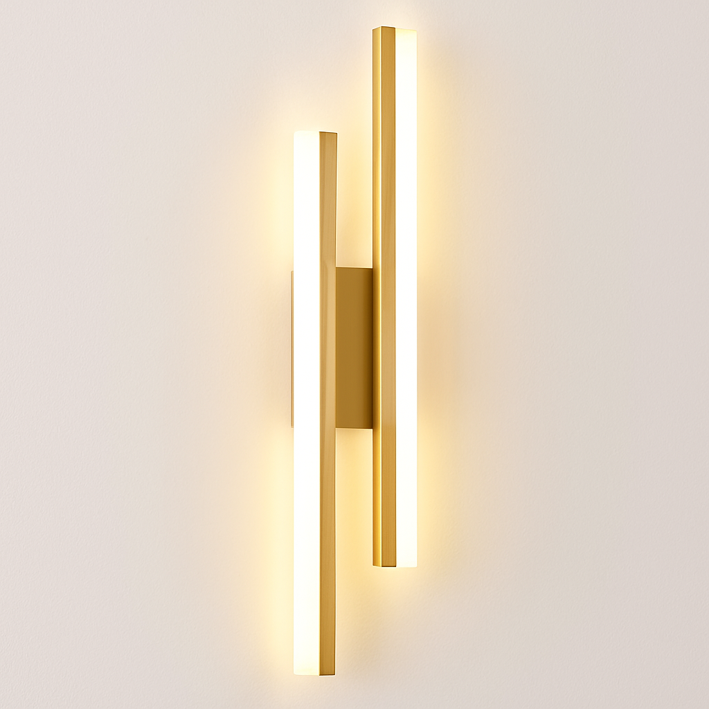 applique murale LED cuivre ligne tuyau acrylique abat-jour éclairage intérieur pour salon couloir luminaire