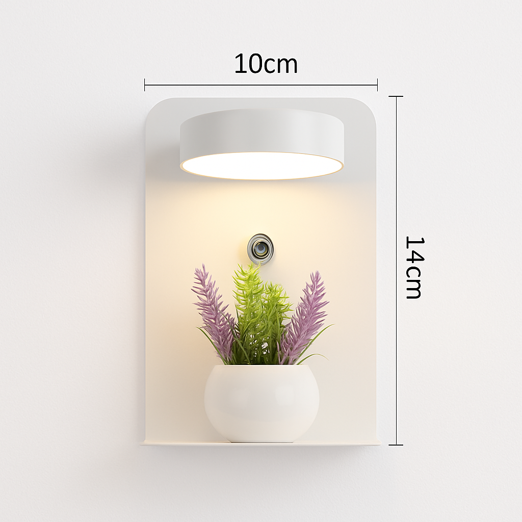 applique murale led décorative avec interrupteur et usb