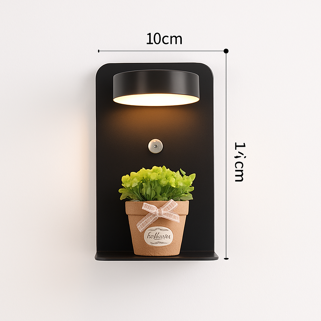 applique murale led décorative avec interrupteur et usb