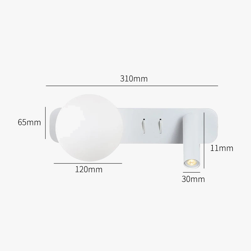 applique murale led décorative design lune nordique intérieur