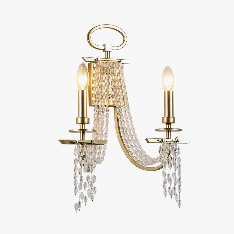 applique murale led décorative en cristal moderne et luxueuse