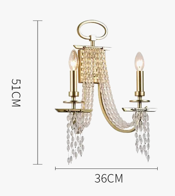 applique murale led décorative en cristal moderne et luxueuse