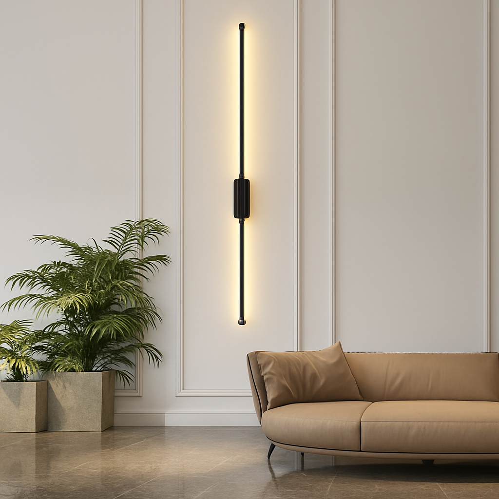 Applique murale LED d'intérieur en or et noir