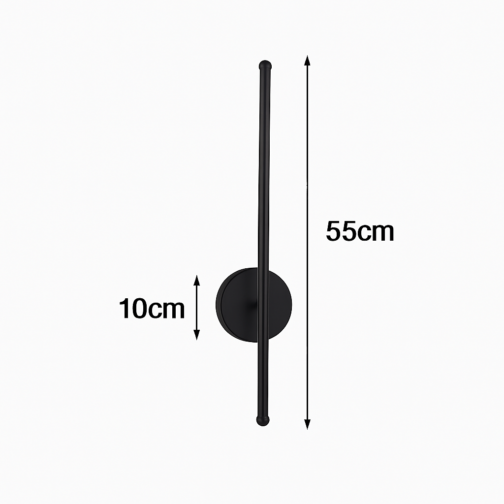 Applique murale LED d'intérieur en or et noir