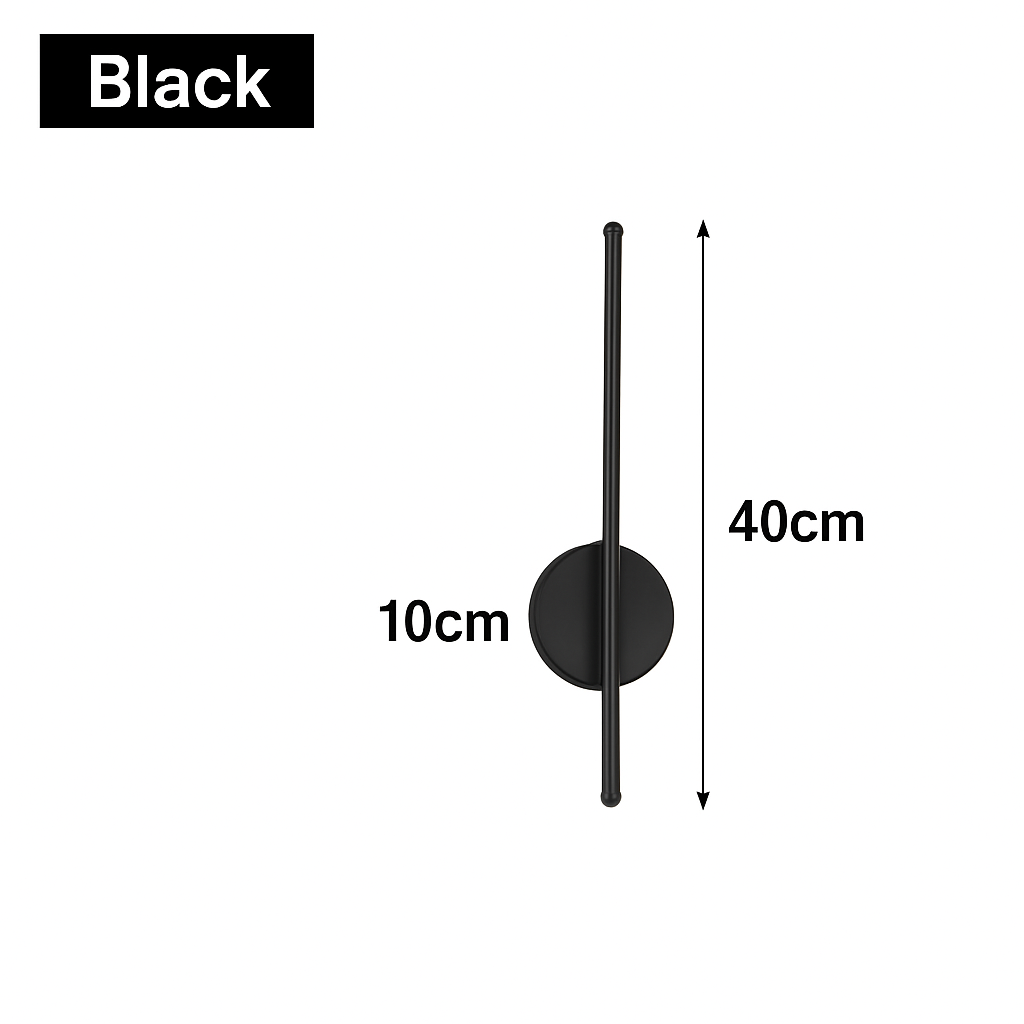 Applique murale LED d'intérieur en or et noir