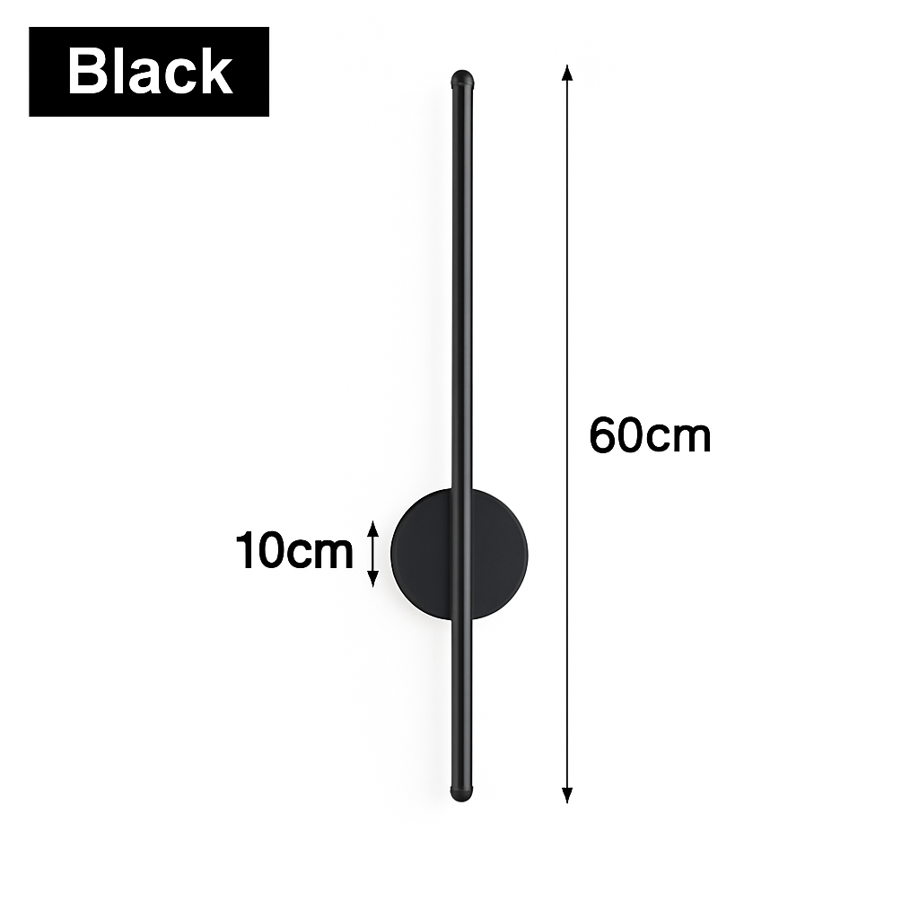 Applique murale LED d'intérieur en or et noir