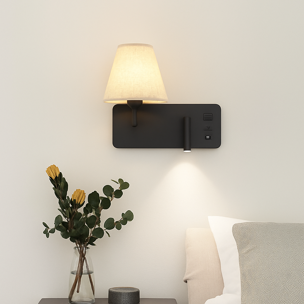 Applique murale LED d'intérieur moderne USB