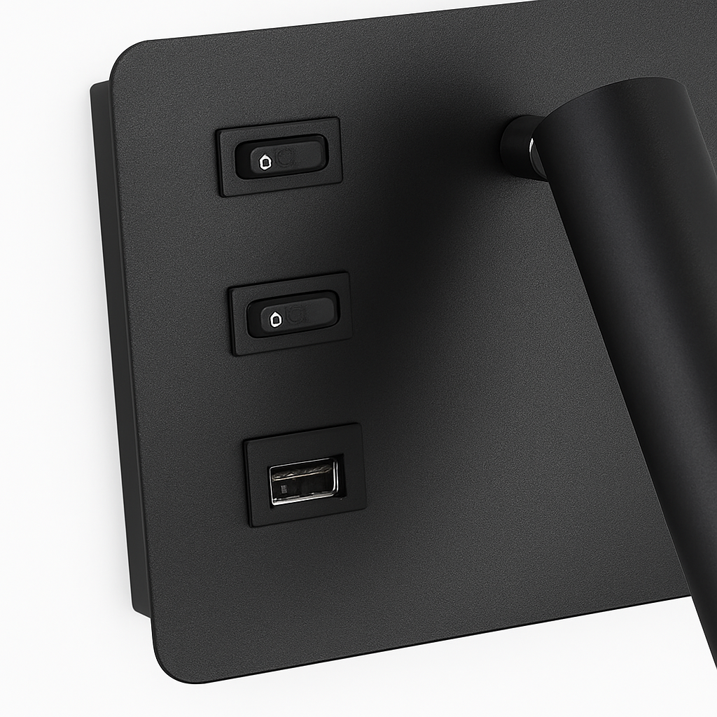 Applique murale LED d'intérieur moderne USB