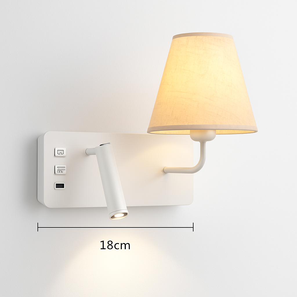 Applique murale LED d'intérieur moderne USB