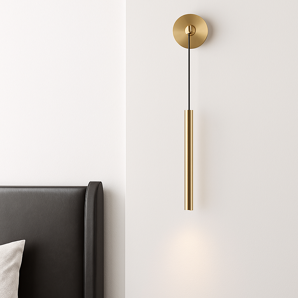 applique murale led de luxe en cuivre à hauteur réglable