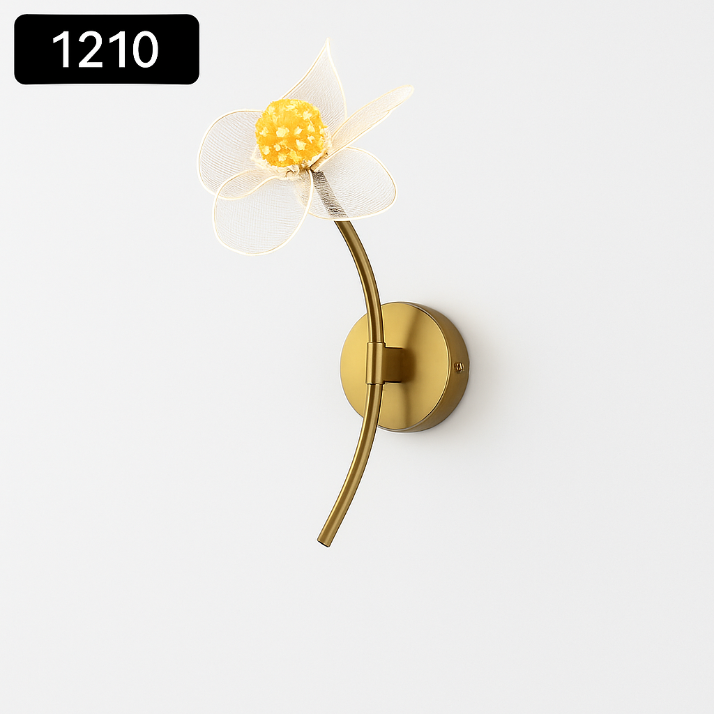 applique murale led de luxe en forme de fleur décorative