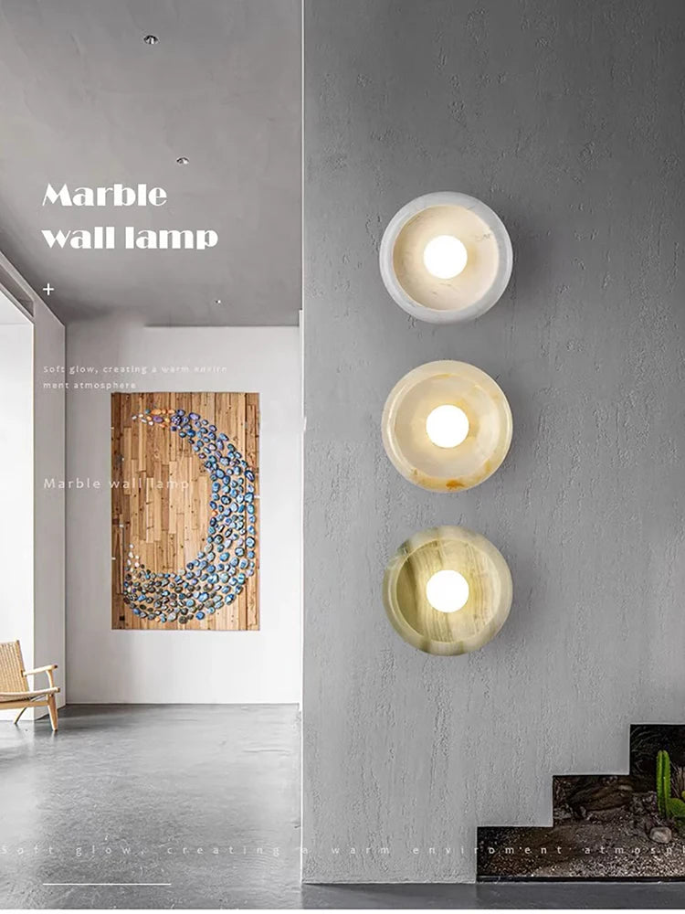 applique murale led de luxe en jade pour hôtel villa