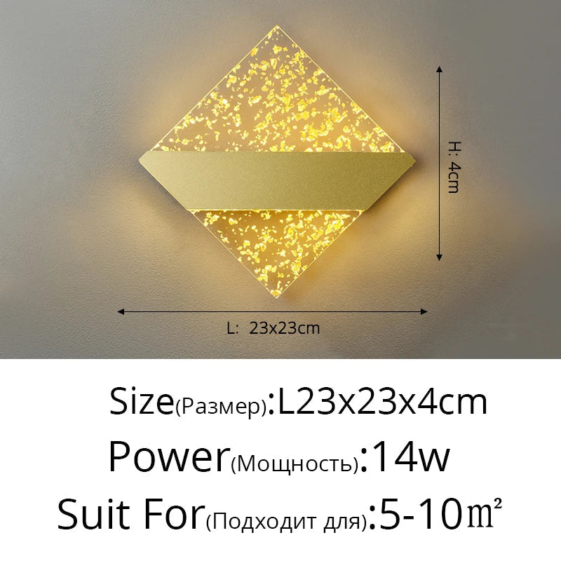 applique murale led de luxe en plumes minimaliste moderne