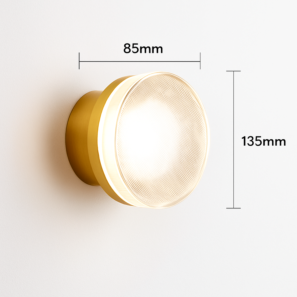 applique murale led de luxe moderne luminaire décoratif rond doré