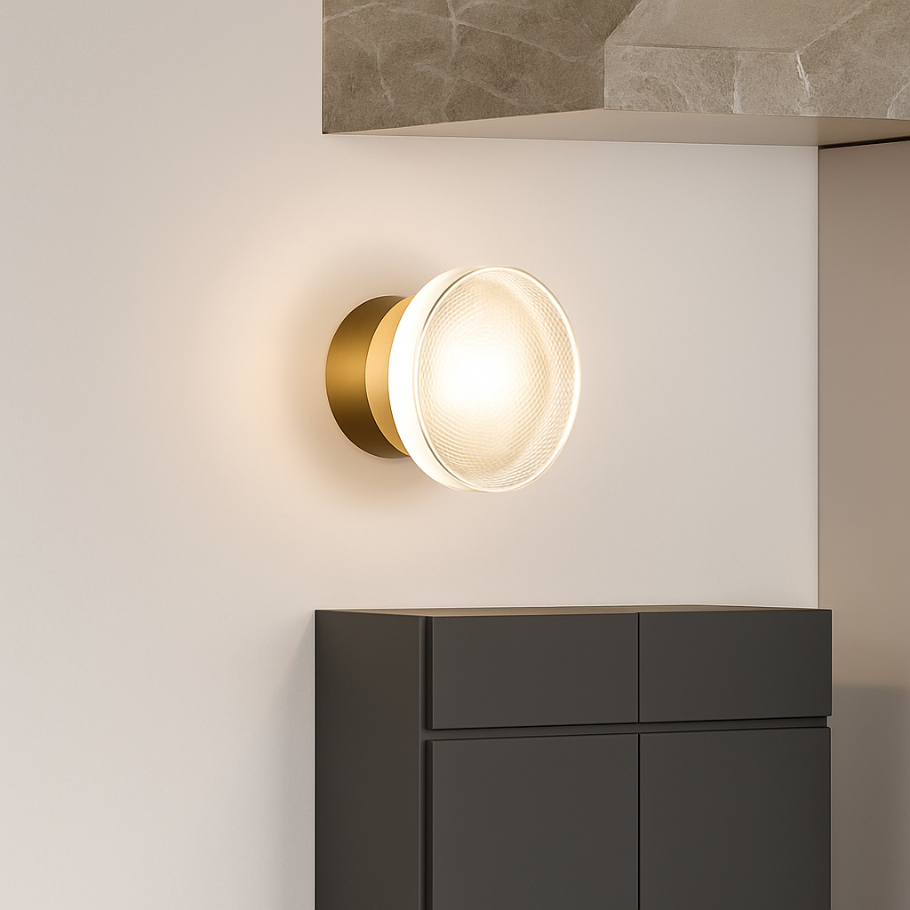 applique murale led de luxe moderne luminaire décoratif rond doré