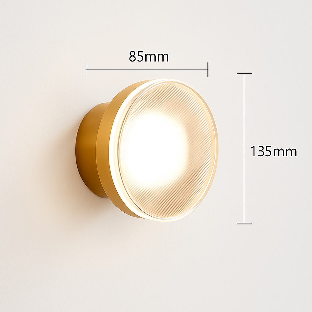 applique murale led de luxe moderne luminaire décoratif rond doré