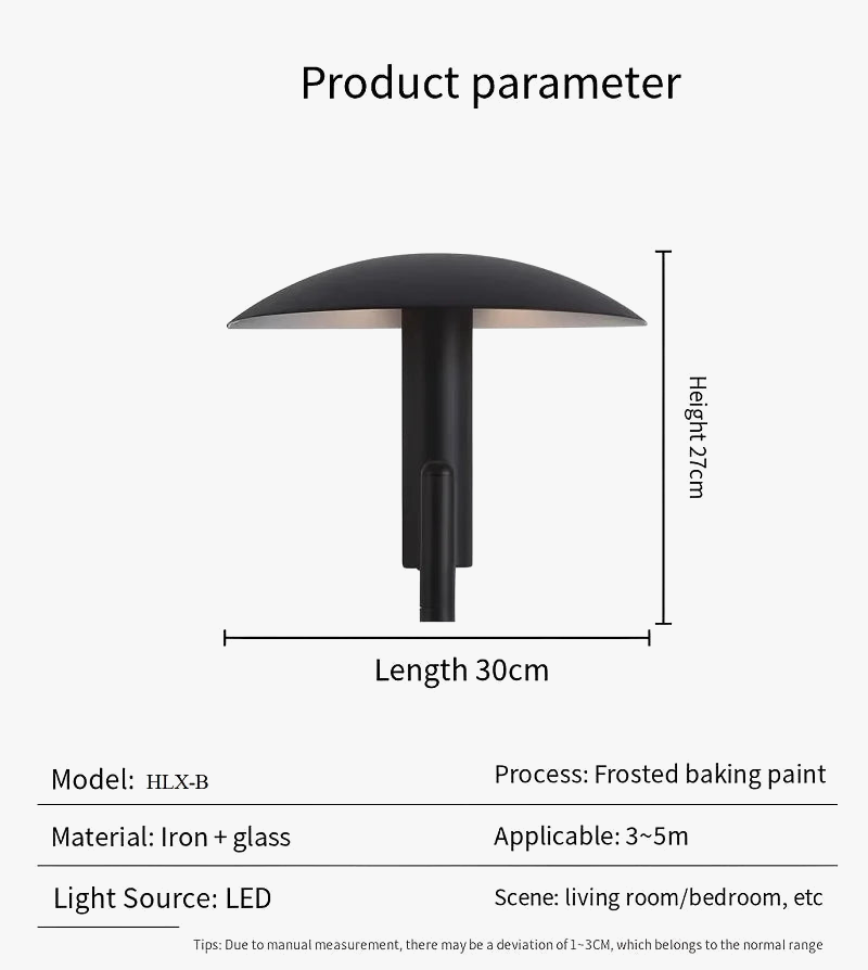 applique murale led design champignon pour intérieur moderne