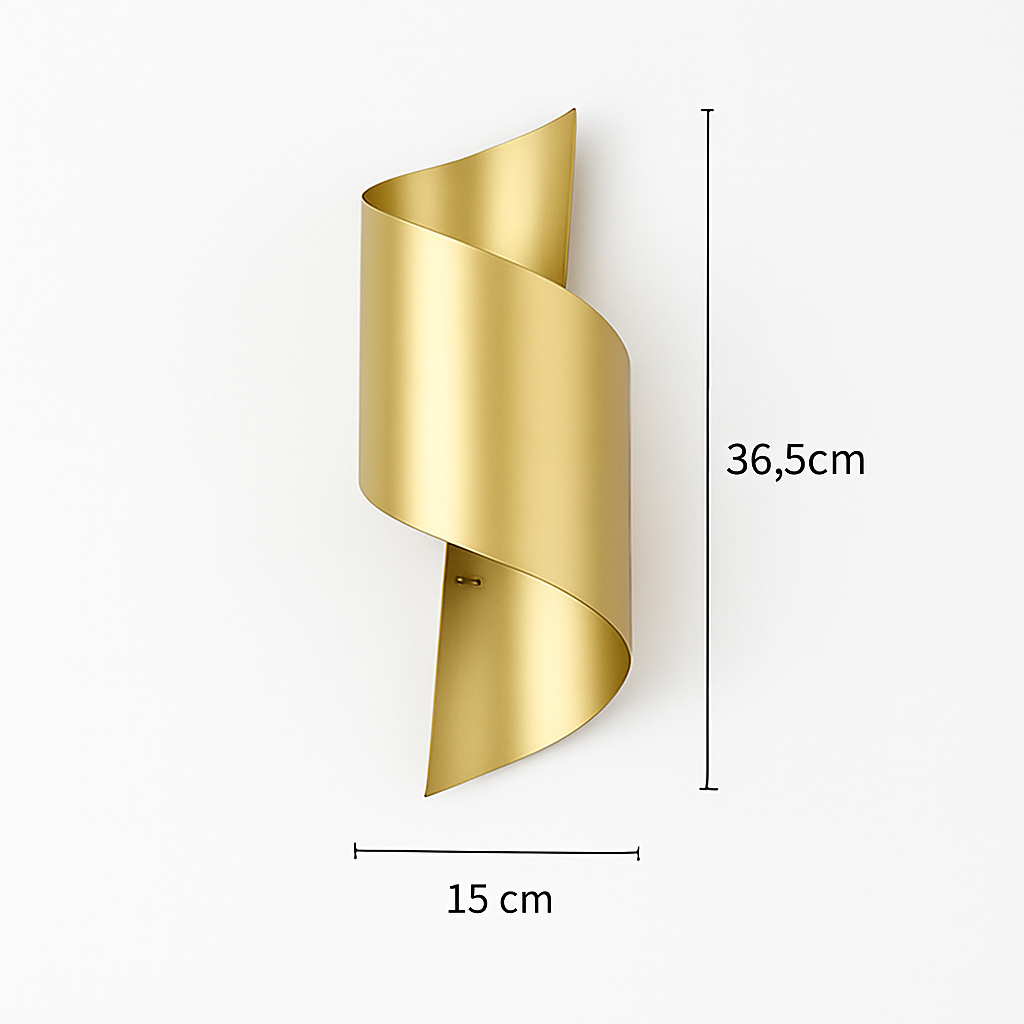 Applique murale LED design dorée moderne