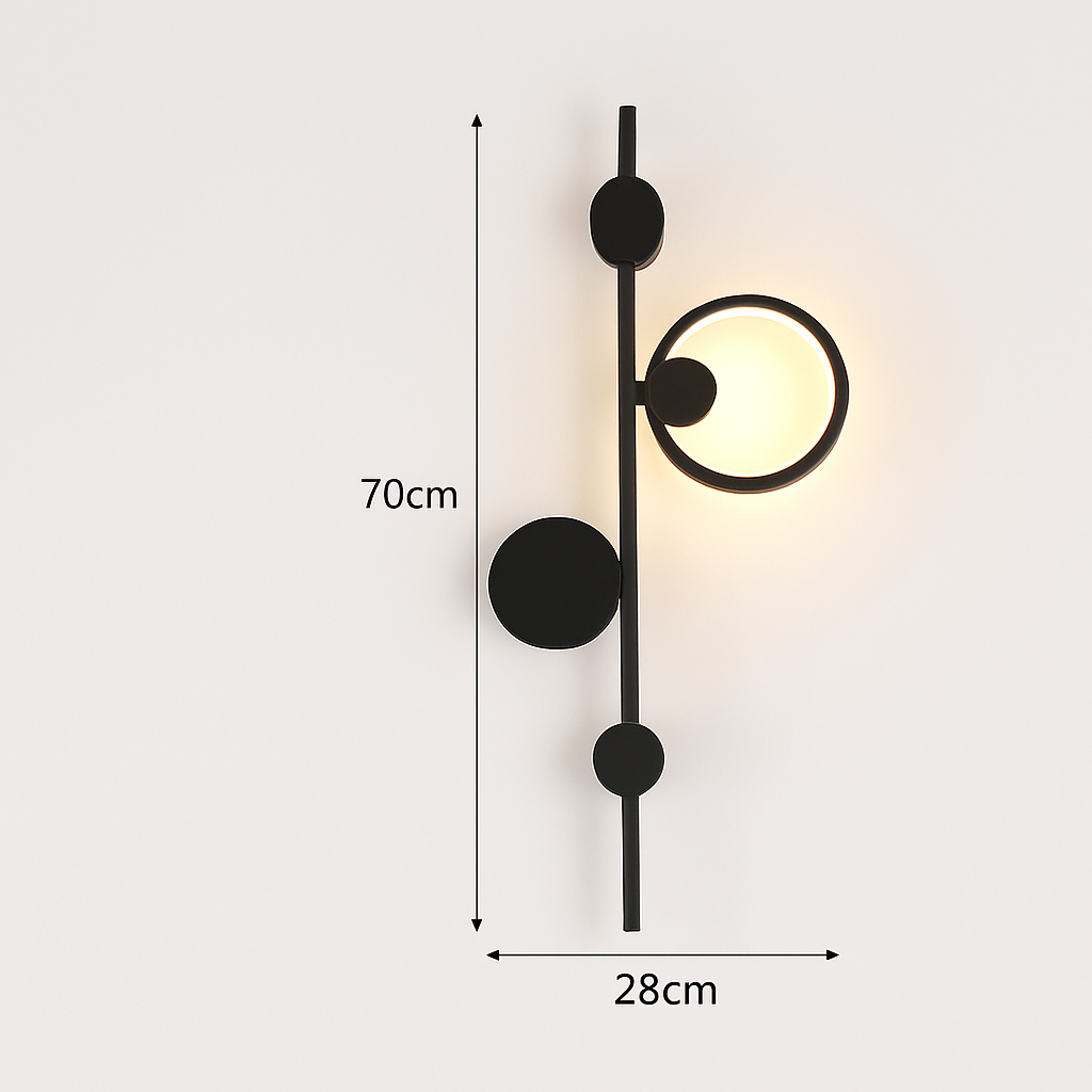 applique murale led design en métal pour décoration moderne