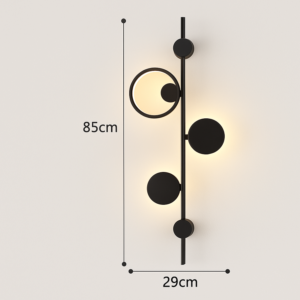 applique murale led design en métal pour décoration moderne