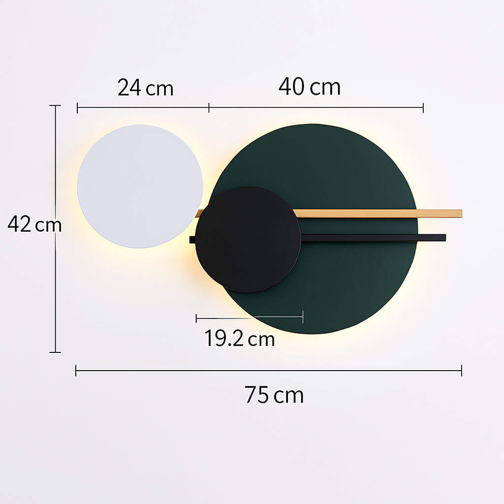 applique murale led design en métal pour décoration moderne