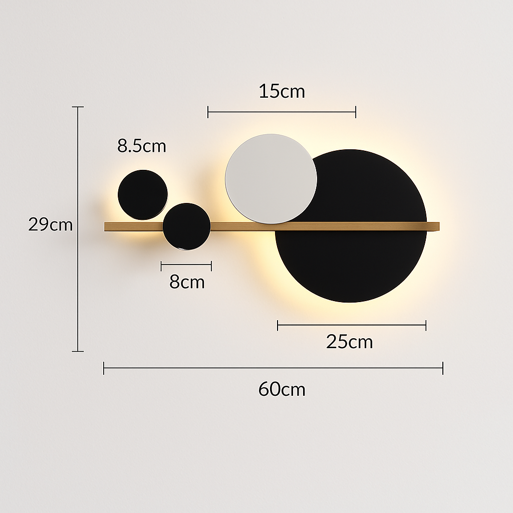 applique murale led design en métal pour décoration moderne