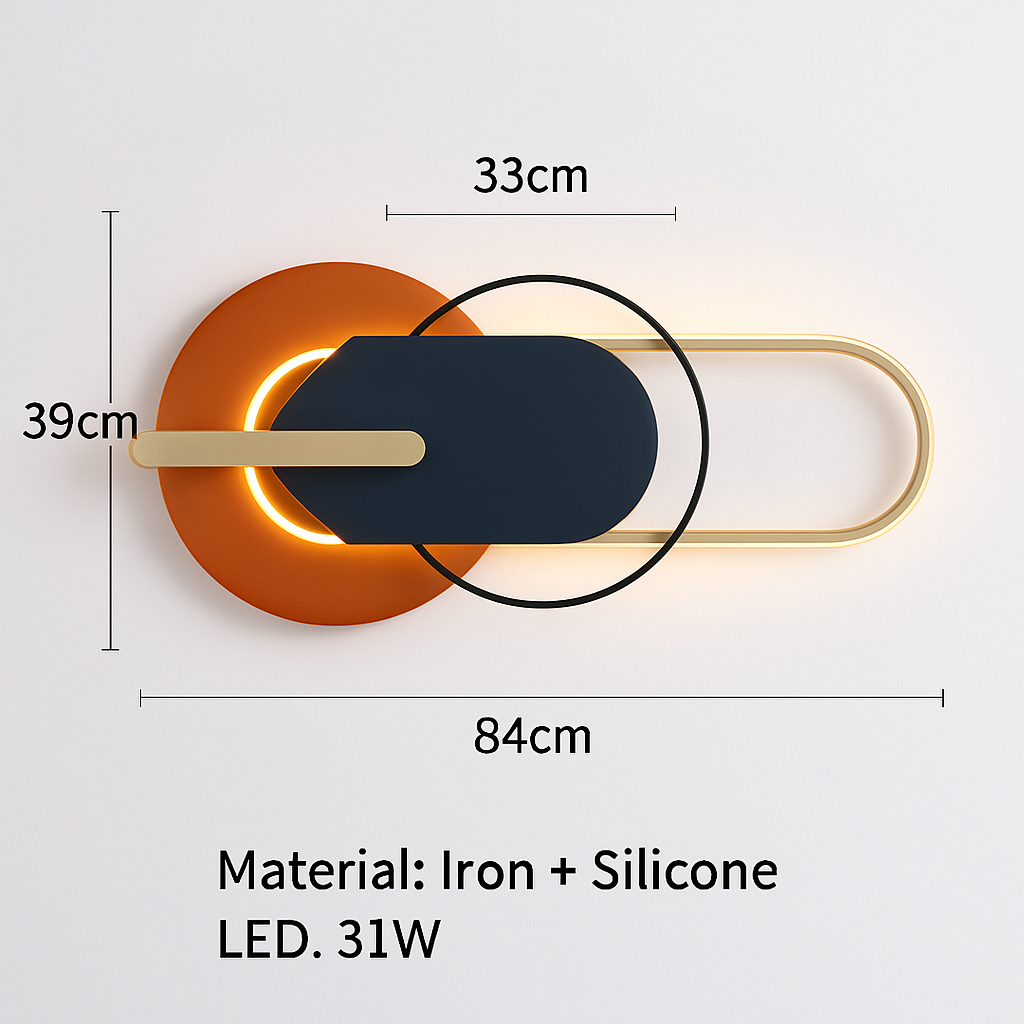 applique murale led design en métal pour décoration moderne