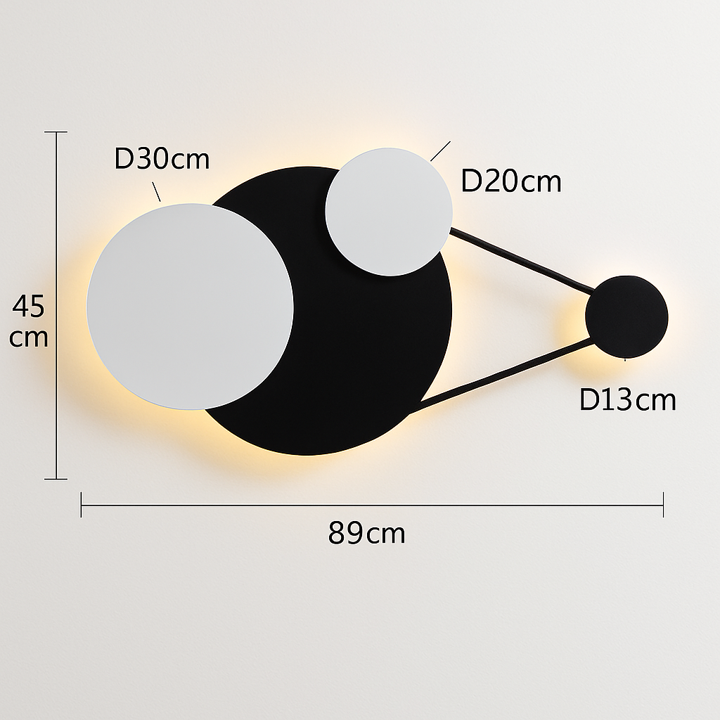 applique murale led design en métal pour décoration moderne