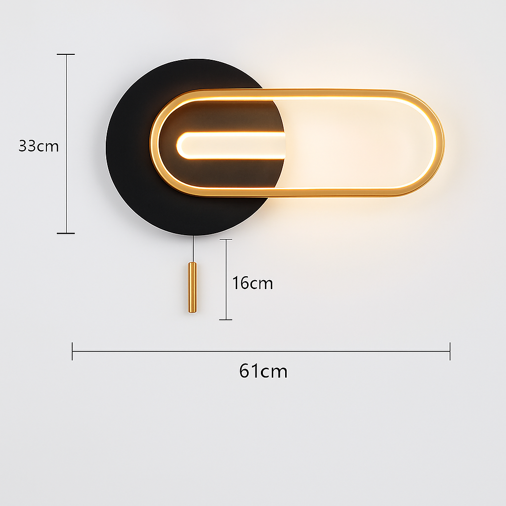 applique murale led design en métal pour décoration moderne