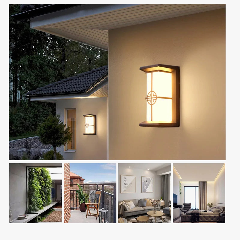 applique murale led design européen pour jardin extérieur éclairage moderne