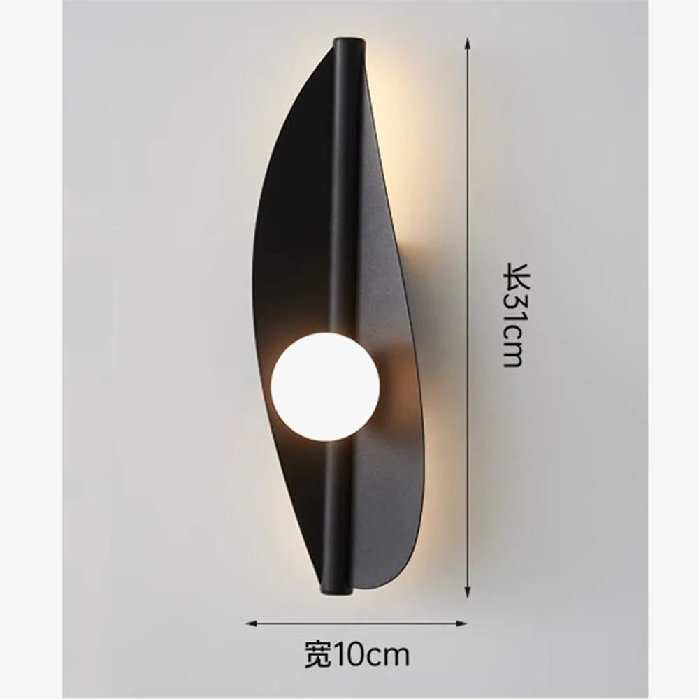 applique murale led design feuille en acrylique moderne décoration intérieure