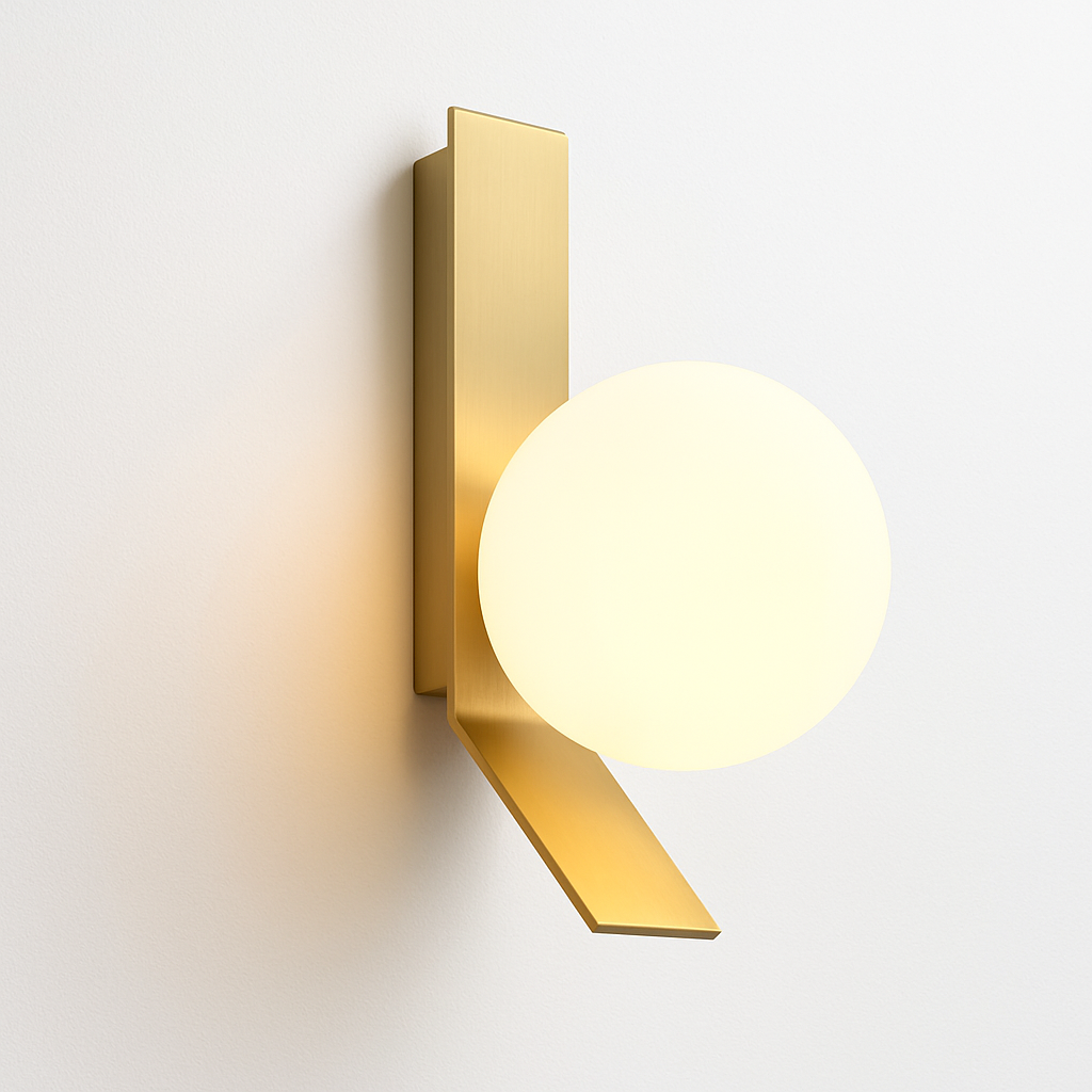 applique murale à led design minimaliste en verre pour intérieur