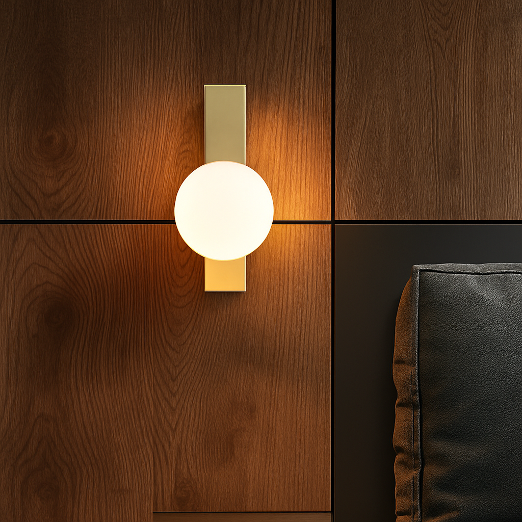 applique murale à led design minimaliste en verre pour intérieur