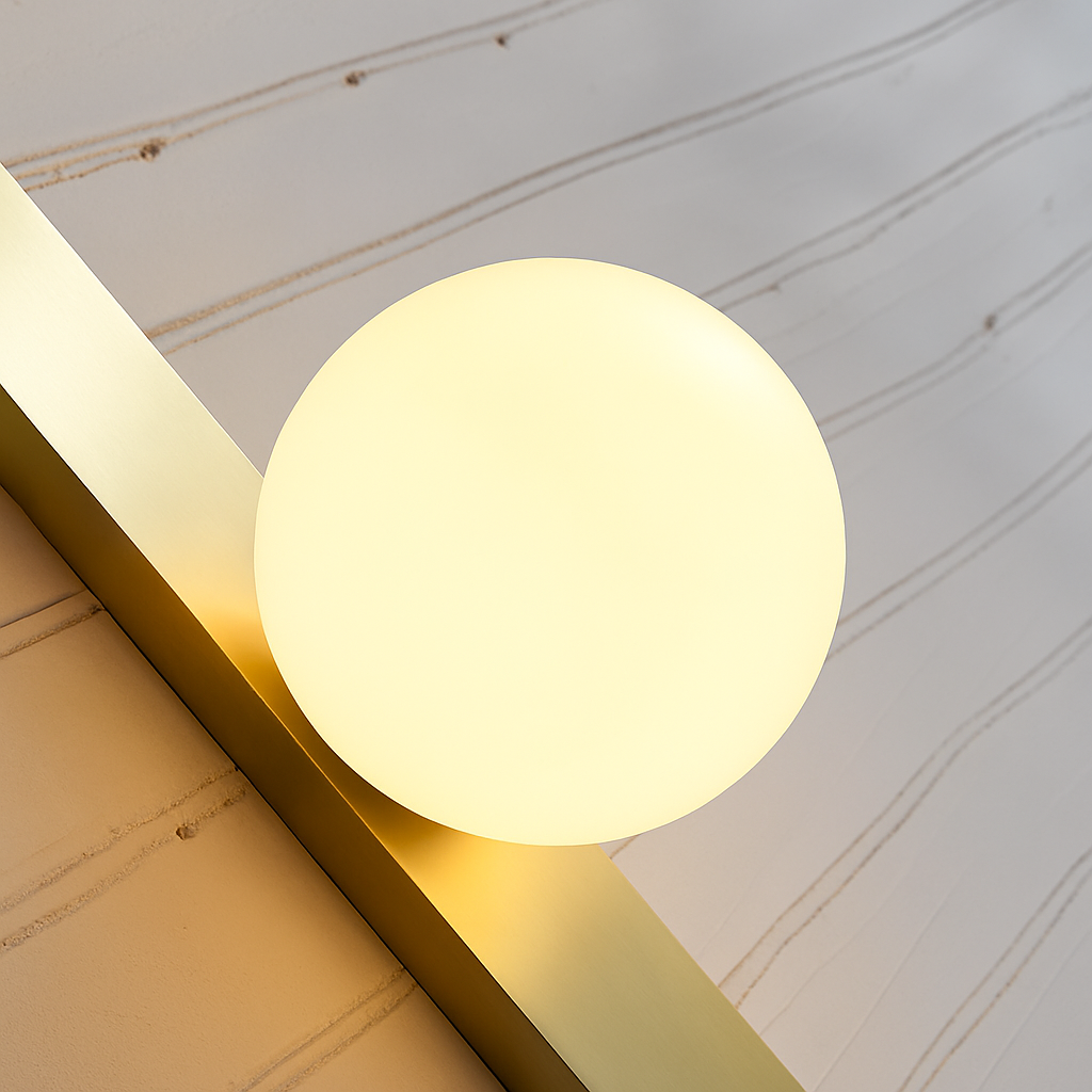 applique murale à led design minimaliste en verre pour intérieur