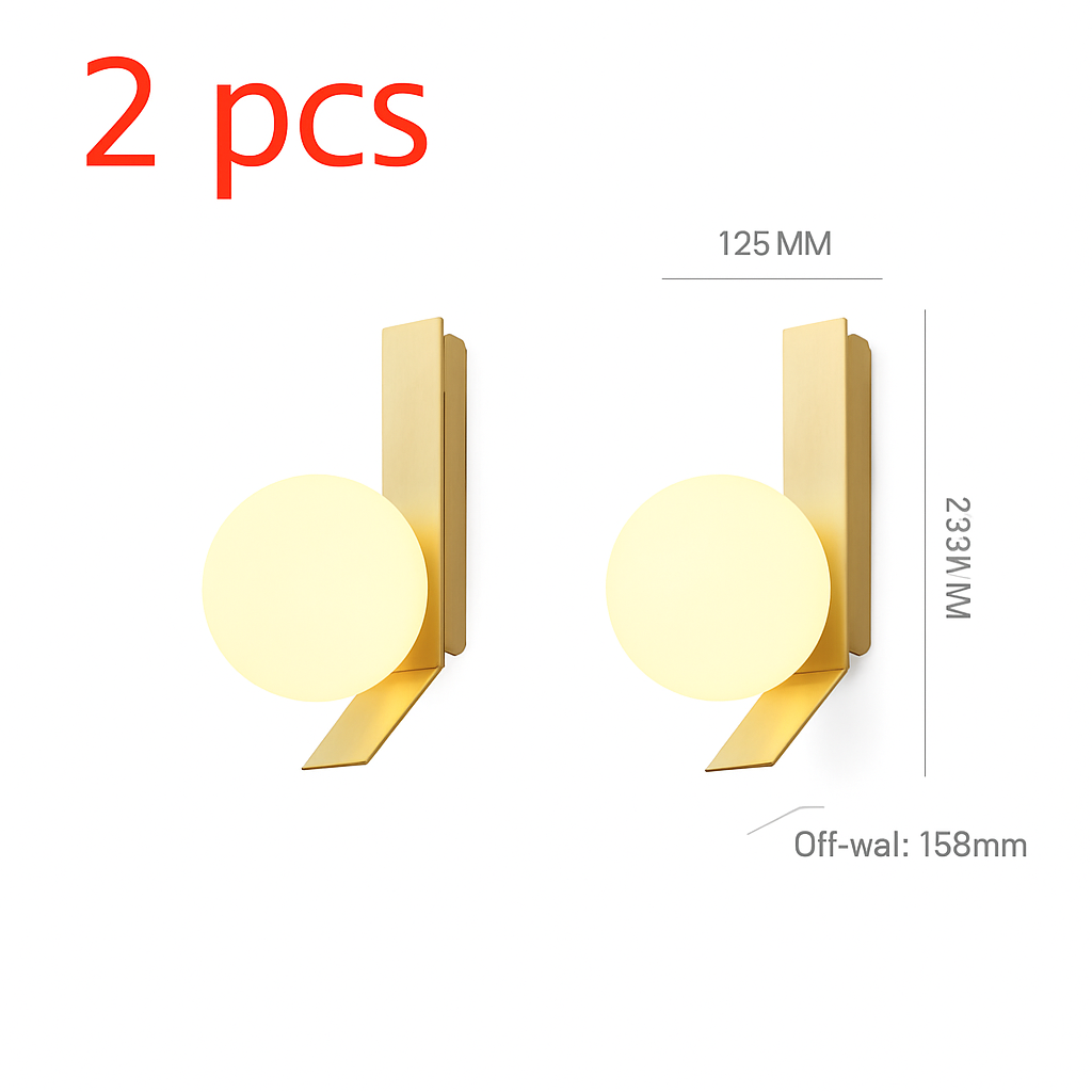 applique murale à led design minimaliste en verre pour intérieur
