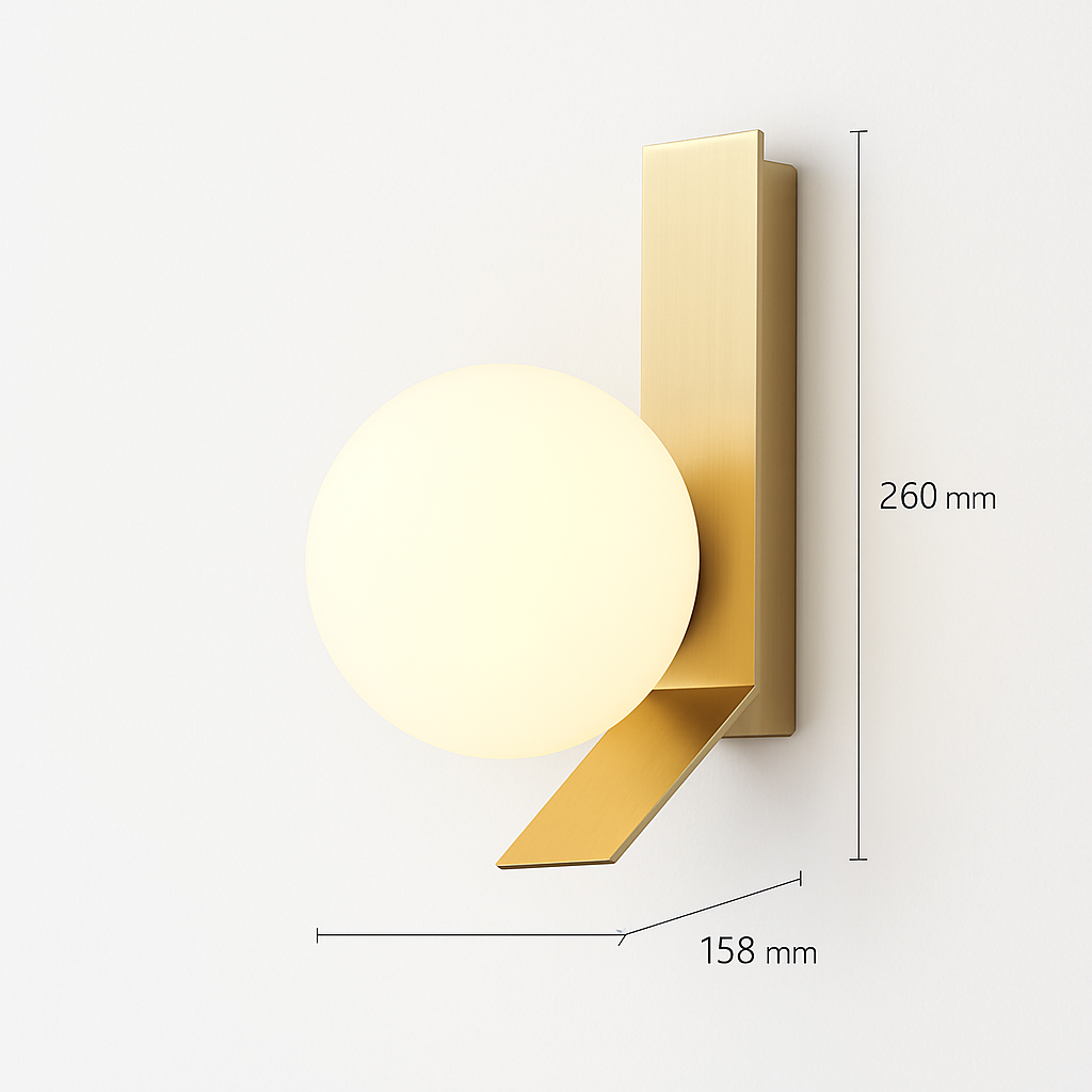 applique murale à led design minimaliste en verre pour intérieur
