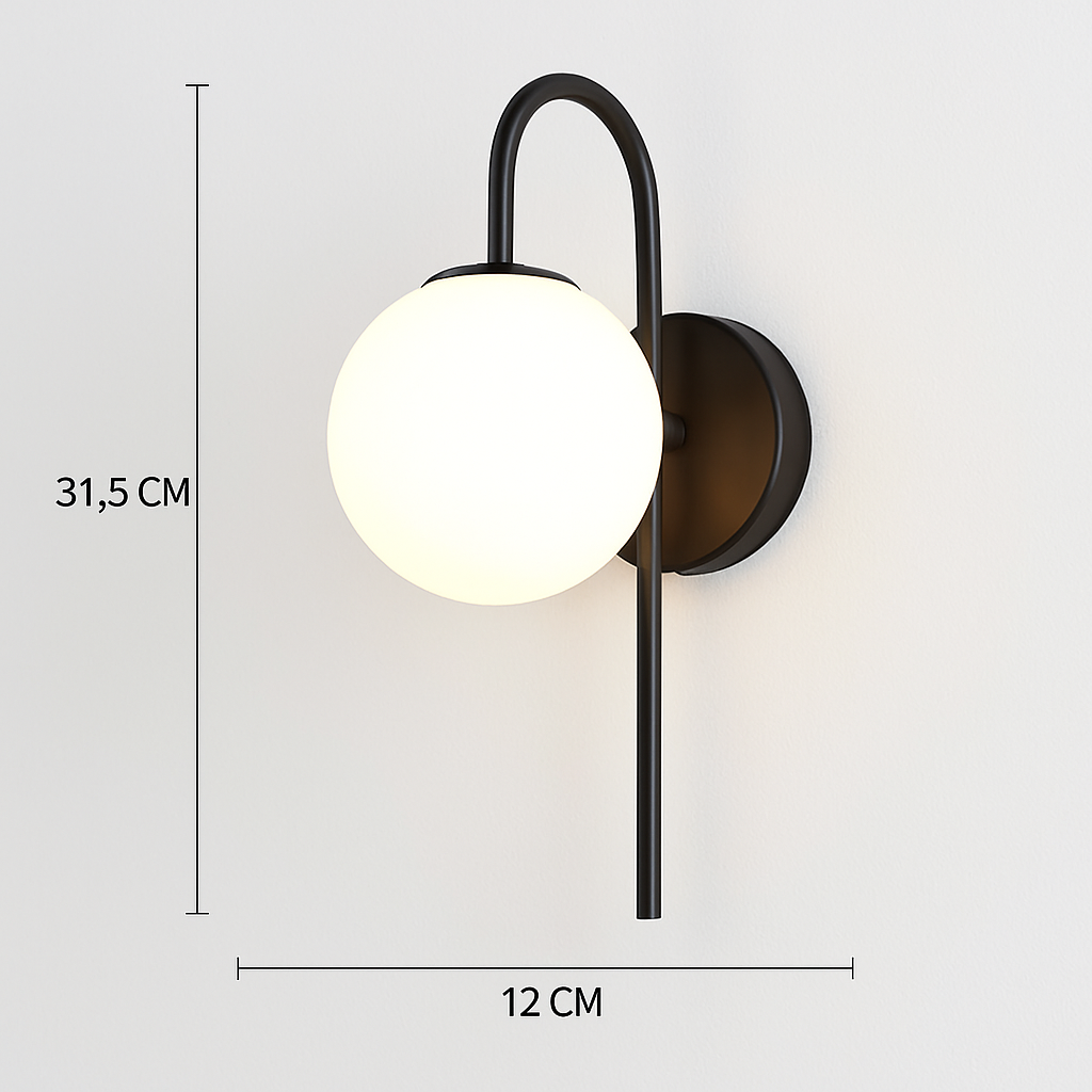 Applique murale LED dorée nordique avec ampoule G9 9w