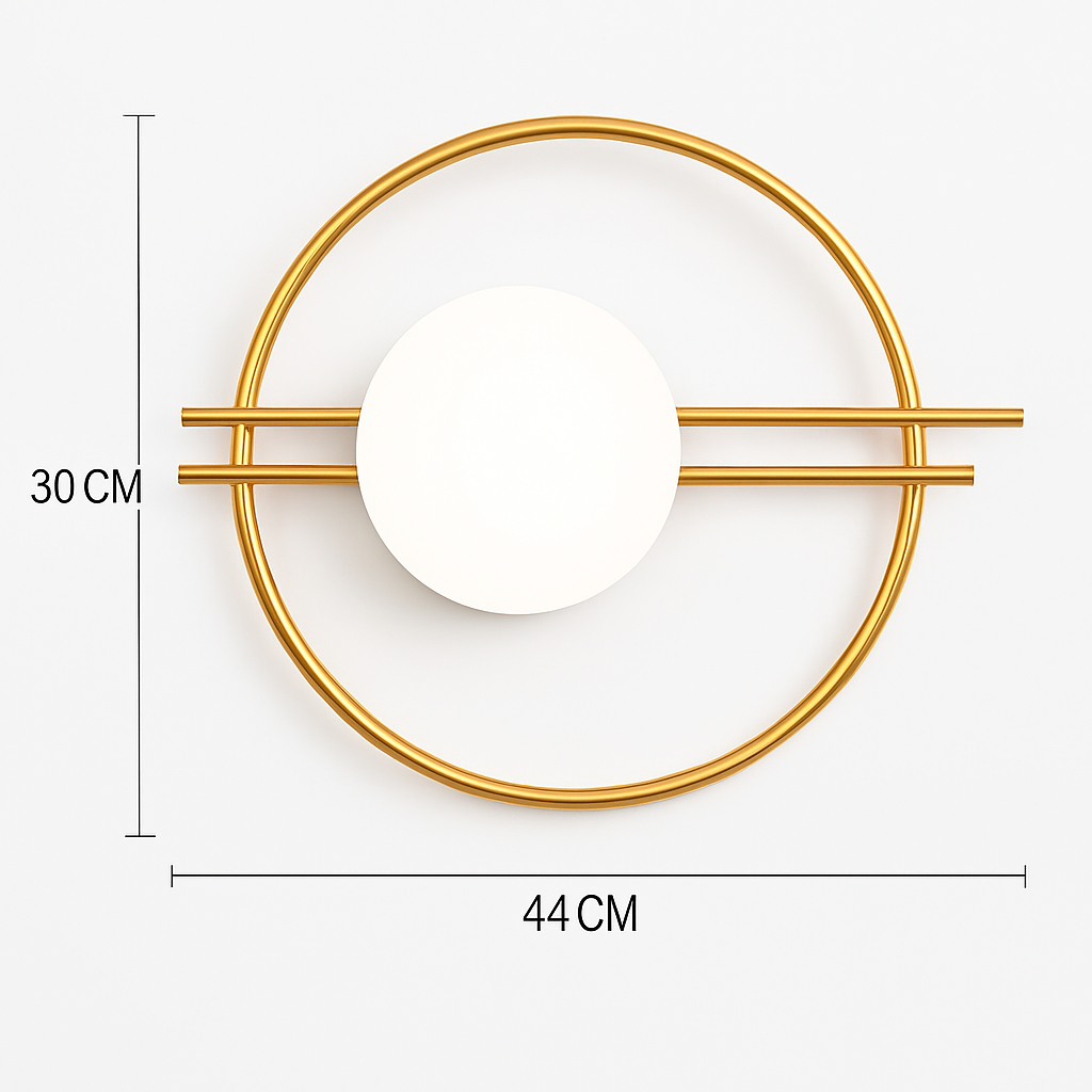 Applique murale LED dorée nordique avec ampoule G9 9w