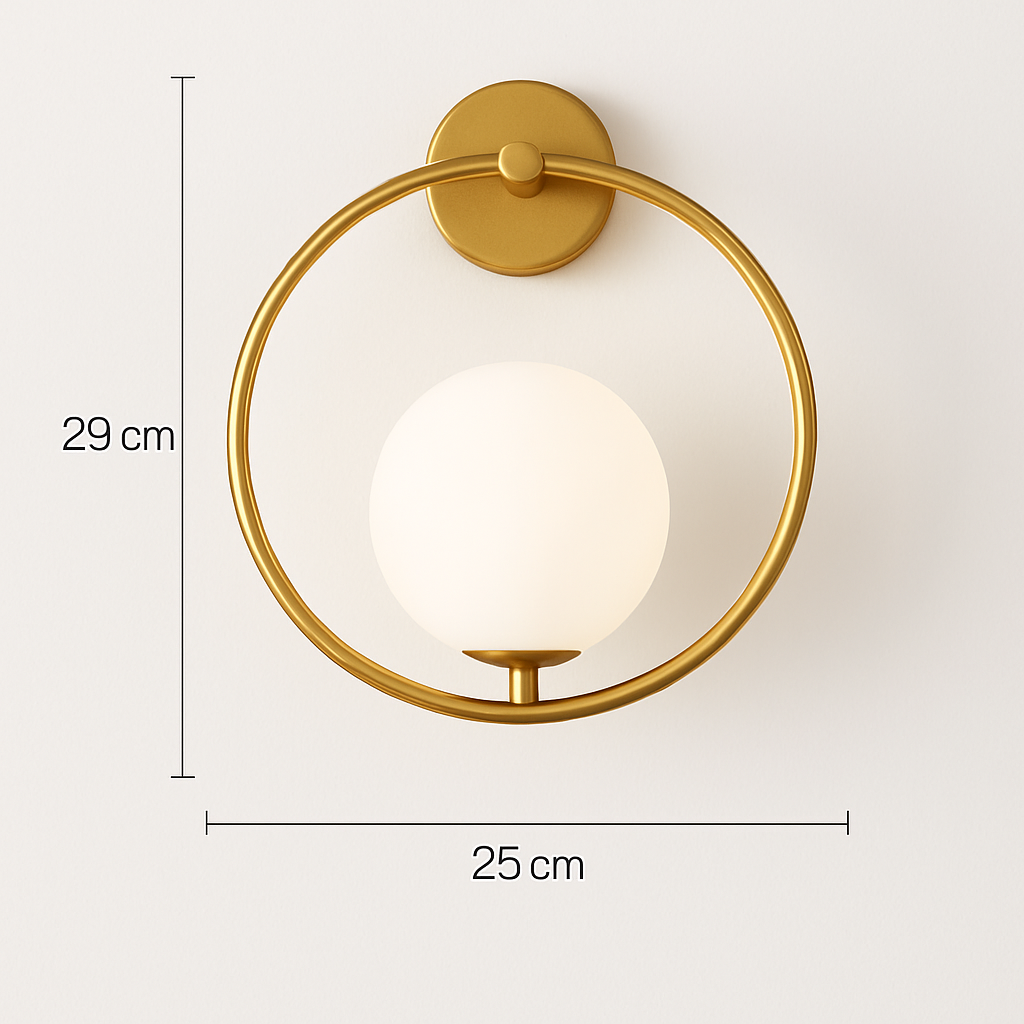 Applique murale LED dorée nordique avec ampoule G9 9w