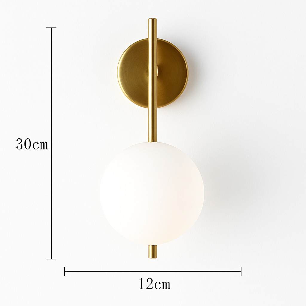 Applique murale LED dorée nordique avec ampoule G9 9w