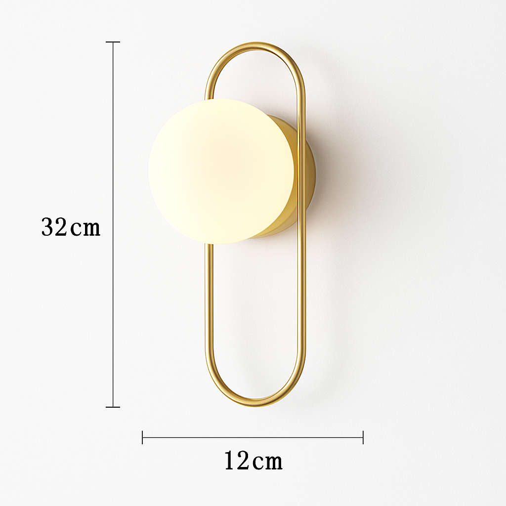 Applique murale LED dorée nordique avec ampoule G9 9w
