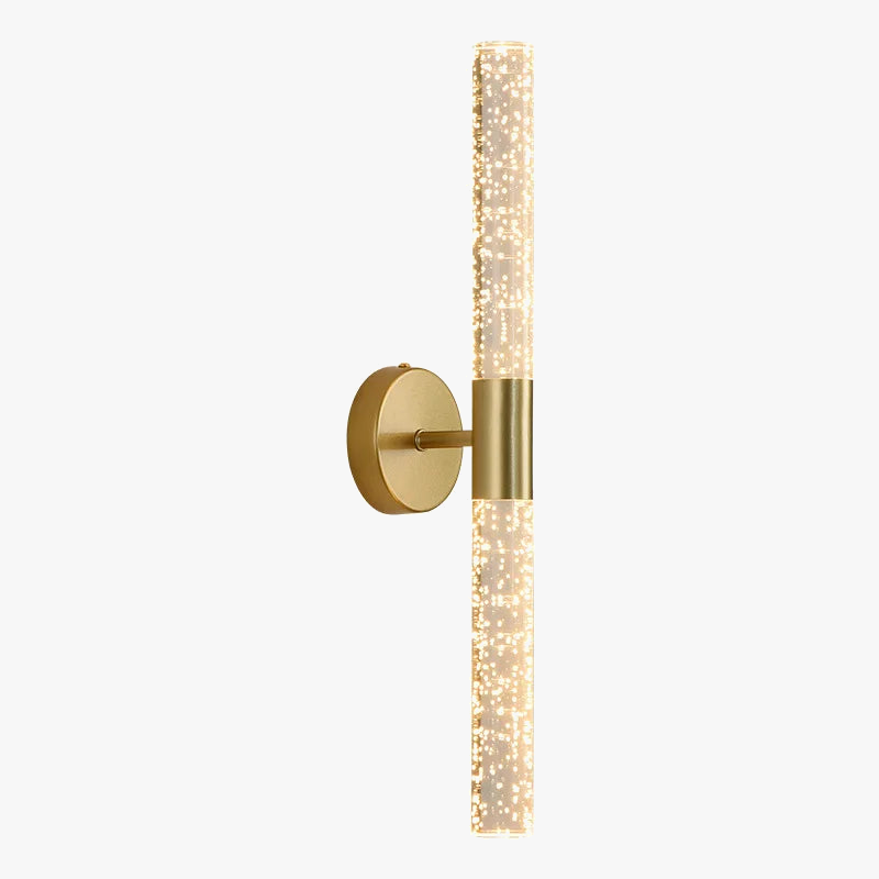 applique murale led double tête moderne cristal bulle