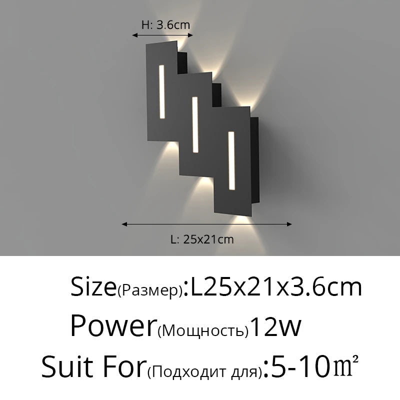 applique murale led double tête style nordique pour hôtel