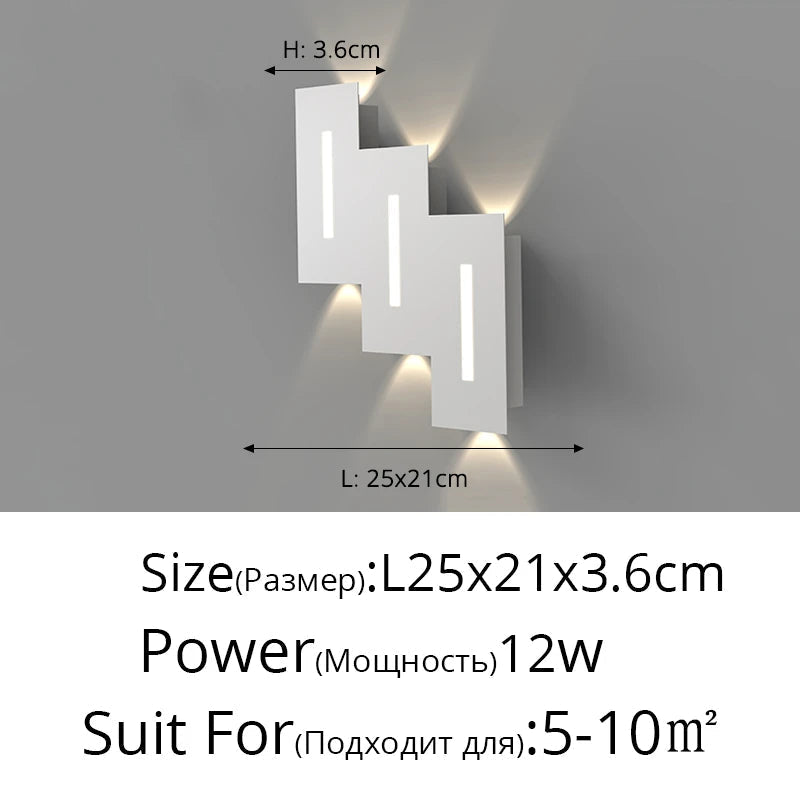 applique murale led double tête style nordique pour hôtel