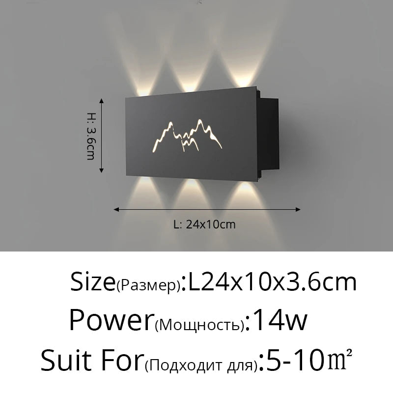 applique murale led double tête style nordique pour hôtel