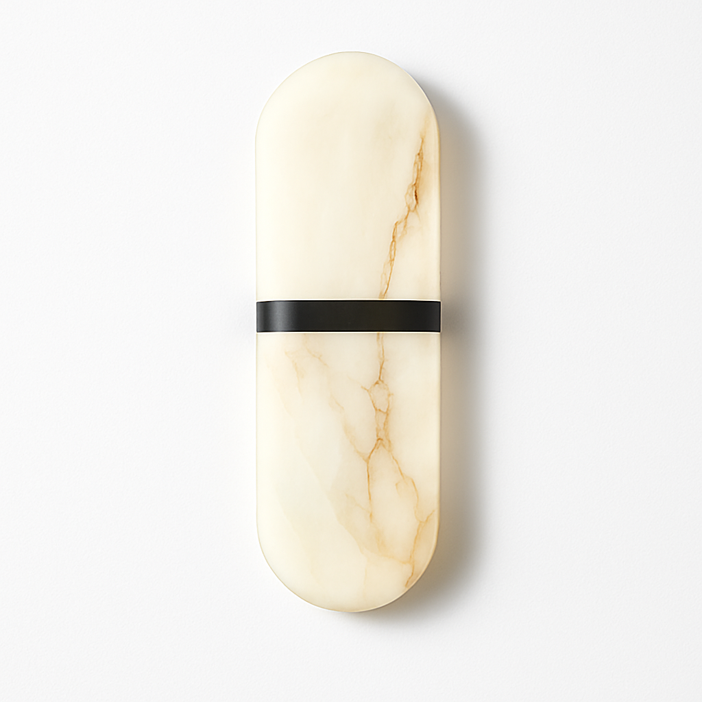 applique murale led elliptique imitation marbre style européen minimaliste
