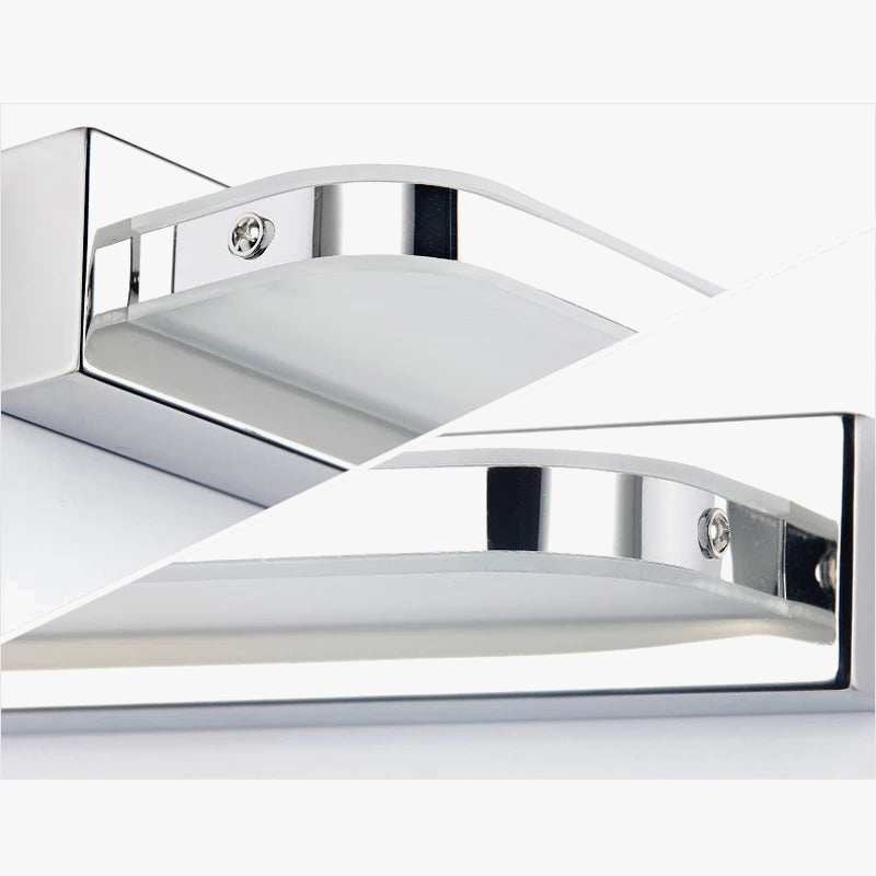 applique murale led en acier inoxydable pour salle de bain