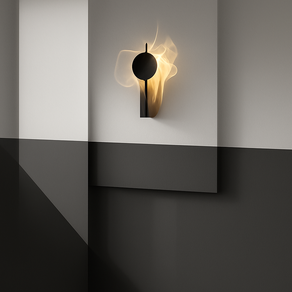 applique murale led en acier inoxydable style science-fiction